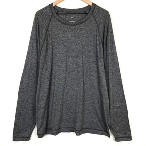 RHONE Reign Long Sleeve Training Shirt Men's XL Heathered Grey Performance Top